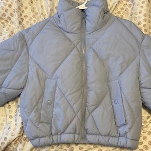 Blue Puffer Jacket Garage